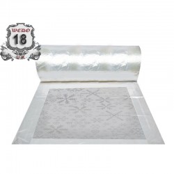 Clear/clear Snowflake Printed Polythene Rolls - 40" 10KG   only online price Clear/clear Snowflake Printed Polythene Rolls - 40" 10KG   only online price