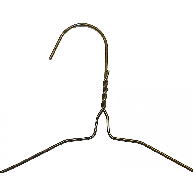 100 Strong Hangers Bronze Metal Wire Clothes Coat Trouser Bar 40cm T Shirt 