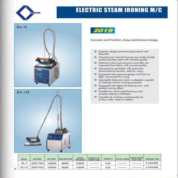 WD-DL-ELECTRIC STEAM IRONING M/C