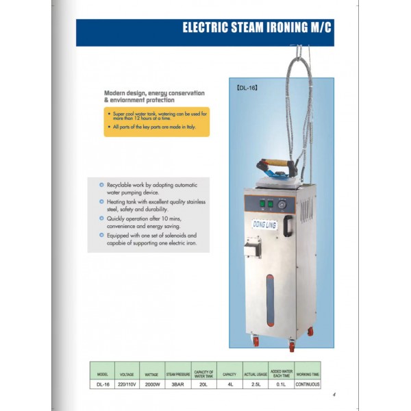 DL- ELECTRIC STEAM IRONING M/C