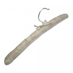 Satin Padded Coat Hanger in Ivory-per50