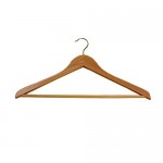 Hanger with Wooden Ribbed Bar (16")